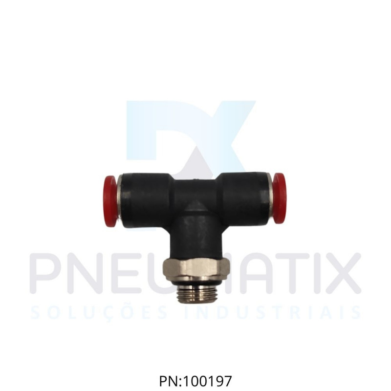 CONEXAO T MACHO CENTRAL PLASTICA 06MM X R.1/8 BSPP C02670618 NORGREN