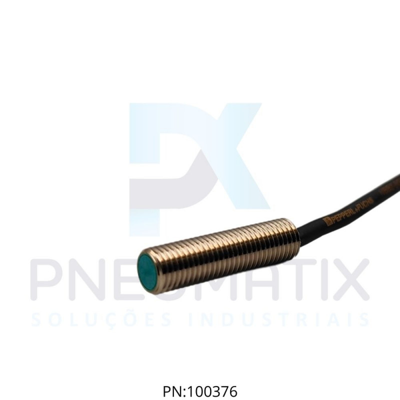 SENSOR IND.CIL.DIAM.8MM Sn:2MM FAC.ALIM.10-30VDC PNP NA CABO 2MTS NBB2-8GM30-E2 PN:304615-0038 PEPPERL