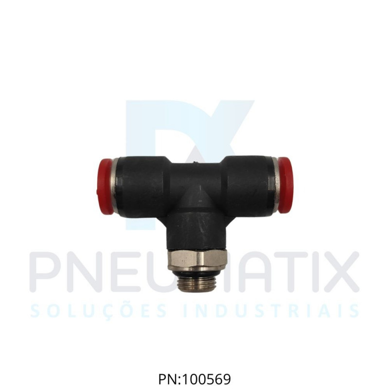 CONEXAO T MACHO CENTRAL PLASTICA 08MM X R.1/8 BSPP C02670818 NORGREN